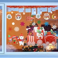 Htwon božićne prozorske naljepnice naljepnice za sobe Božićne naljepnice za ukrašavanje