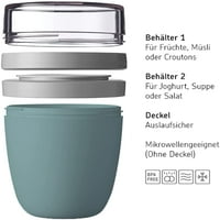 TianluellIpse Pot - Nordic Denim - Praktični muosli Bowl ML, jogurt Pot, ručak Bo - pogodan za zamrzivač,