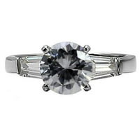 Ženski prstenovi visoko polirani prsten od nehrđajućeg čelika sa AAA CRD CZ u Clear TK005