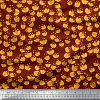 Soimoi Crvena teška platna tkanina azijska ljiljana cvjetna otisnuta zanata od dvorišta široka