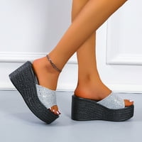 Ženske cipele dame modne sekvencene ribe platforme za usta klinovi casual sandale