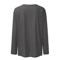 Ženske košulje Casual T majice Dugi rukav Solid Colore Loarove odgovara vrhovima Bluze