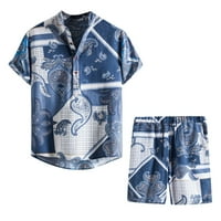 Meitianfacai muns Havajski majice i kratke hlače Dva odijela Set Men Ležerne prilike za paljenje cvjetnog