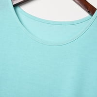 Kakina s suncokretove košulje za žene kauzalno čvrsta bluza kratka rukava s malo rukavske majice ljetni
