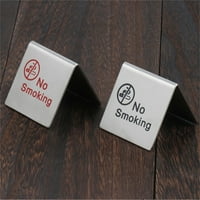 Gwong No pušenje potpisuje nehrđajuće čelik Dvostruke strane primjetno jasno tiskani stabilni znak za