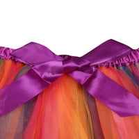 Baby Girl Tulle Tutu Suknja + lukovi za kosu, toddler Rainbow plesna strana Tutu princeza baletnu prerušiti