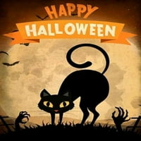 Happy Halloween Black Cat Poster Print Kimberly Allen