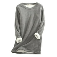 Umfun ženske bluze top, plus veličine vrhova za žene, ženska dukserica od guste ruke zimski baršun toplo