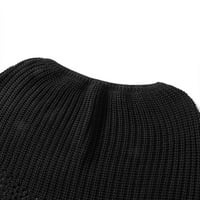 Biayxms Women pletene odjeće Dugi rukav izdubit su bez leđa gornjih krošnica Bodycon mini suknja Ljetna