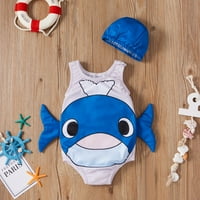Borniu TODDLER kupaći kostimi za kupaći kostim za bebe tiskani kupaći kostimi + šešir za kupanje odijelo