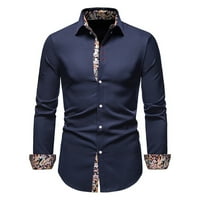 Muški casual gumb-majice velike i visoke radne majice Novi business bluza s dugim rukavima bluza s dugim
