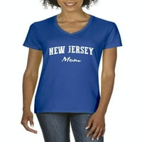 Normalno je dosadno - Ženska majica V-izrez kratki rukav, do žena Veličina 3XL - New Jersey mama