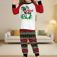 Božićni roditelj-dijete pidžama postavljen modni ispisani obiteljski set