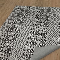 Teela crno-bijela tepih za područje Kavka dizajna