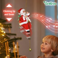 Električni santa Santa Santa Claus Penjanje konop Muzičko viseće Božić Santa Lutka za uređenje kuće