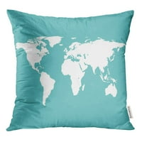 Plava Amerika Politička karta Sjeverna Afrika Sva Azija Baci jastučnicu za jastuk