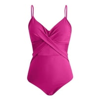 Žene kupaći kostimi Tržni kontrolirajte gurnite struk High Monokini Wrap kupaći kupaći ružičasti veličine