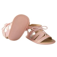 Ljetni prozračni mališani gladijator sandale, djevojke djevojčice čvrste boje mekane jedine cipele s