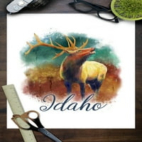 Idaho, Elk, akvarel