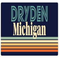 Dryden Michigan Vinil naljepnica za naljepnicu Retro dizajn