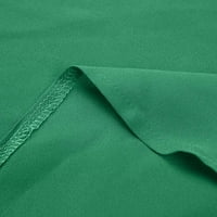 Žene ljetne košulje s dugim rukavima Zip Casual Tunic V izrez za vrat Bluze za bluzu MINT Green XL