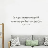 Zidne naljepnice Rosarivae Citati Biblijski stih Psalm Efezijci 2: Jer je graciozna vinil uklonjiva