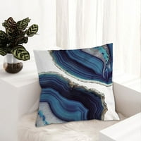 Bacanje jastuk natkrivene ukrasne mornarice plavi sof na kauč na kauču za kauč za morsku teksturu posteljina
