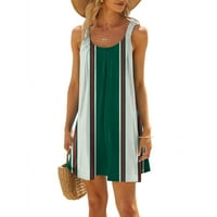 Ljetne haljine za žene Ženska modna ljetna plaža Ležerne prilike Print bez rukava Slatka mini reznica