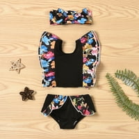 Sawvnm Toddler Baby Girls cvjetni kupaći kostimi ruffle kupaći kupaći kupaći komič na plažu