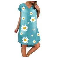 Sandresses za žensku plažu Slatka haljina vrećica TUNIC Dress Haljine s kratkim rukavima Midi haljina