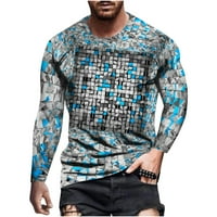 Muški tines Unise Dnevna majica 3D gradijentna gradijent Vertigo grafički otisci Geometrija Print Dugi