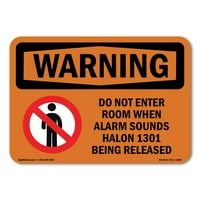 Znak upozorenja - ne ulazite u sobu kada se zvuči alarm