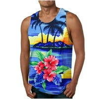 Daqian Summer prsluci za muškarce Nova moda Ležerna ljetna ljetna cvjetna havajska Camisole Print Sport