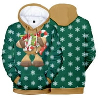 Muški smiješni božićni džemper Hoodie smiješan pleteni pulover Xmas, santa snjegović