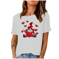 Prodaja košulja za Valentinovo za žene Valentine Grafički tisak ženske klasične ugodne bluze okrugli