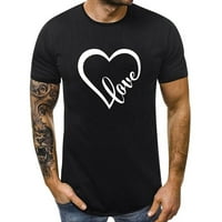 Pgeraug Valentinovo koji odgovaraju košulje za parove Muške bluze Valentinovo kratki rukav Love Tink