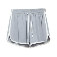 Hlače za ženske ležerne ljeto plus veličine udobne vučne elastične struke labave kratke hlače Grey XL