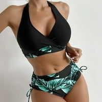 Huaai kupaći kostimi bikini ženski kupaći kostimi poklopci otvorene prednje plaže Bikini kupaći kostim