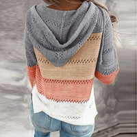 Wendunide džemperi za žene modne žene casual patchwork s džemper s kapuljačom Cardigan bluza vrhovi