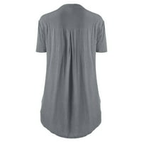 Ženska plus veličina ljetnih vrhova kratkih rukava majica čipke bluze tuničke vrhove S-5XL