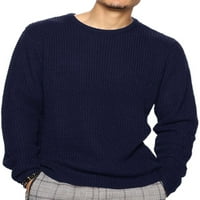 LUMENTO MENS LOUNGEWWEWWER PUNJENE Pletene džempere Ugodni pulover mornarice Blue 3xl