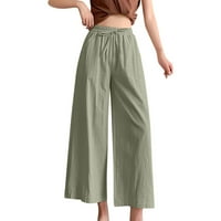 Hlače Žene Čvrsto boje visoki struk udobne čvrste elastične kratke hlače Žene džepne casual hlače ag