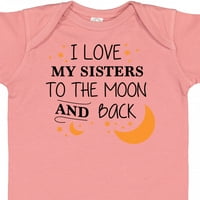 Inktastic Volim svoje sestre za Mjesec i nazad poklon dječji dječak ili dječji bod