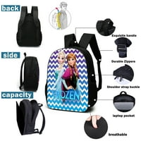 Princes Anna Elas Smrznuti ruksak za djevojčice, putni ruksak za žene, ruksak ručak za ručak i futrolu