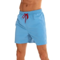 Lolmot Hlatke za muškarce Čvrsto boje prozračne čipke Vodootporne četvrtine hlača Plaže kratke hlače