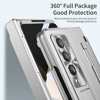 Za Samsung Galaxy Z Fold Case Magnetska zaštita šarke Ugrađeni držač za olovke sa prednjim staklenim
