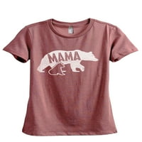 Mama Bear Ženska moda opuštena majica Tee Heather Rouge Veliki