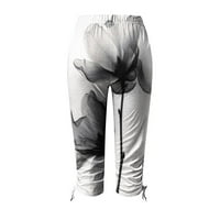 Kamummork PI Ženske joge hlače čistere ženske udobne obrezirane pantalone za slobodno vrijeme Duksevi