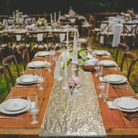 Sequin Premium trkači za stol za vjenčanja rođendana za rođendan dekor fit pravokutnik i okrugli sto