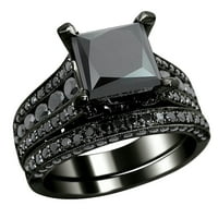 Lomubue Set Women Square Cubic cirkonijski prsten za prste zainteresovan za vjenčanje nakit